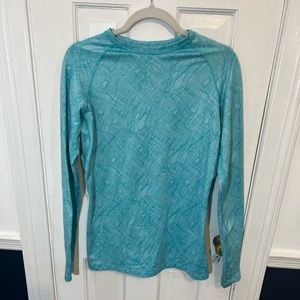 nike pro women  blue thumbhole long sleeve outfit fitness style